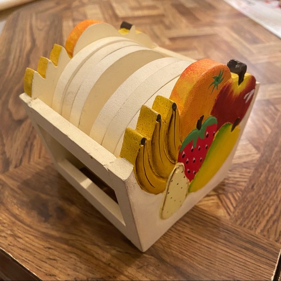 Fruit Coasters Set & Stand - Picture 5 of 9
